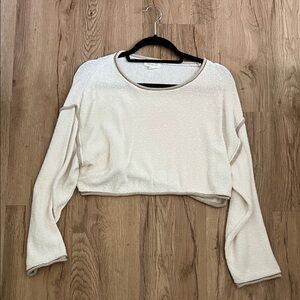 Promesa White Long Sleeve Crop Top